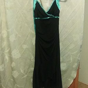 Black halter party dress